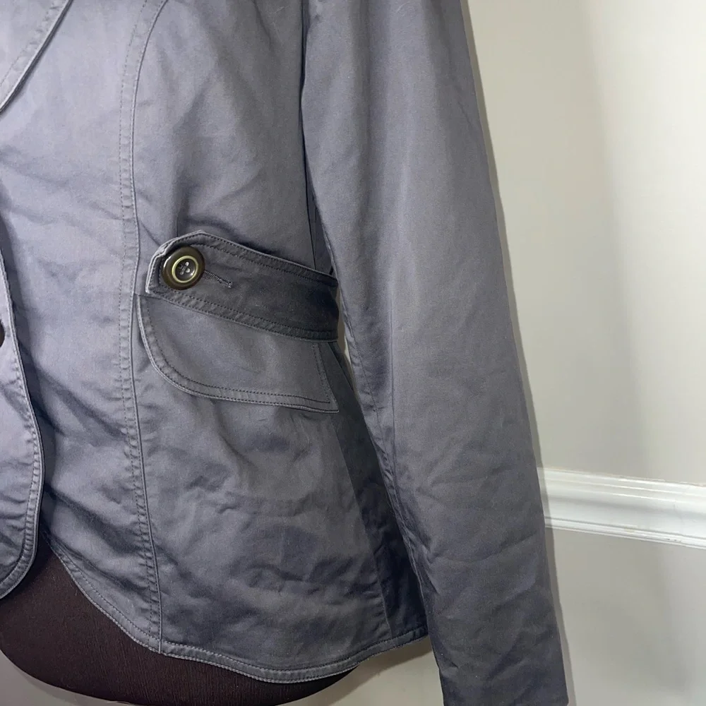 Cabi Style 769 Work it Graphite Peplum‎ Lined Blazer Jacket Size 6